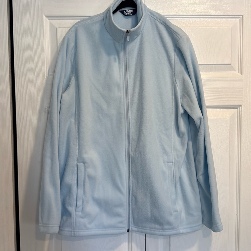 Lands' End full zip fleece lightweight jacket NWT XL Tall